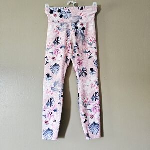 Marika Pink Floral Kids Leggings